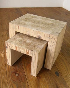 小さい椅子、木口の踏み台